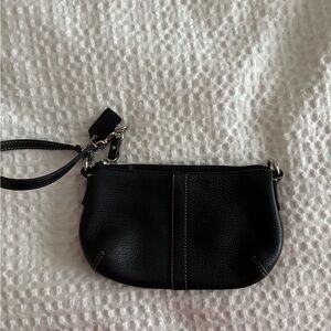 Coach Elegant Black Leather Wristlet